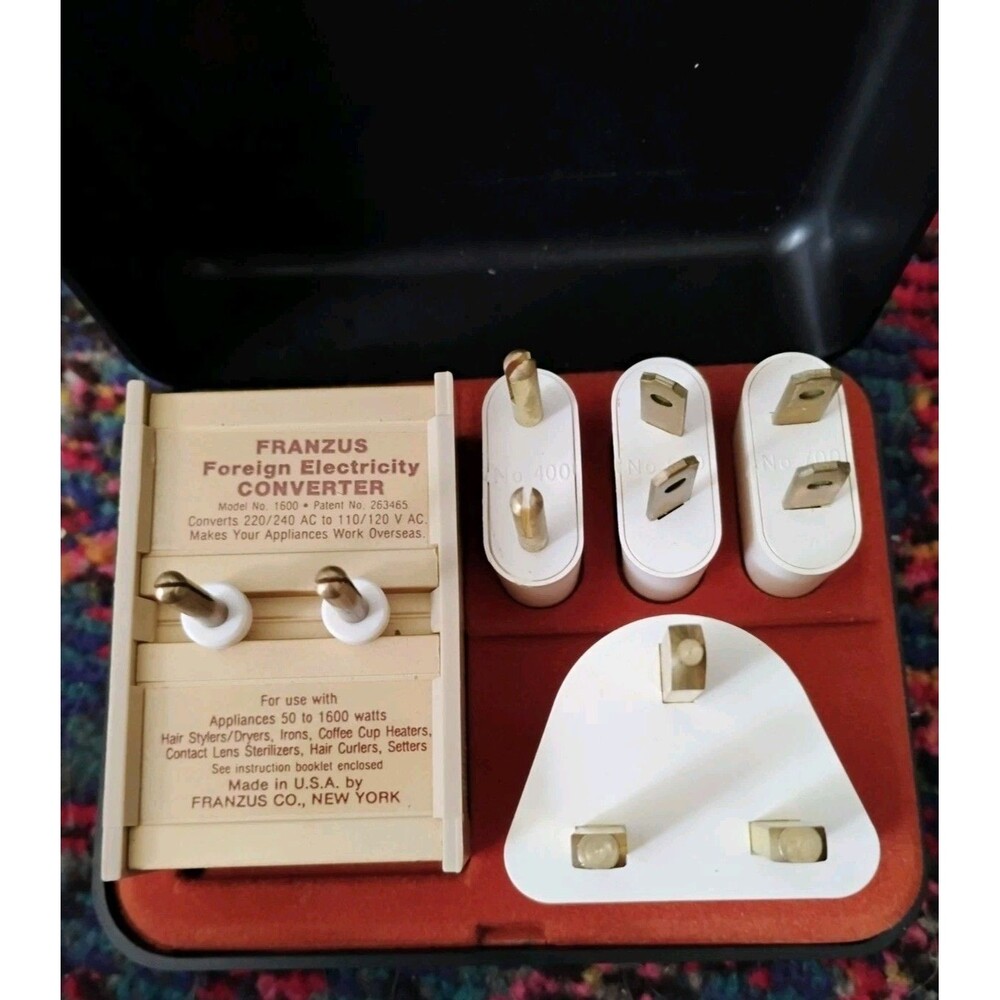 Vintage Franzus Foreign Electricity Converter Kit CA-1600 - 1600W 220V to 110V